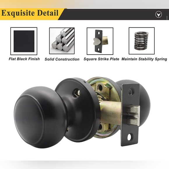 Probrico Other Nwb Flat Black Passage Door Knob Pack Poshmark